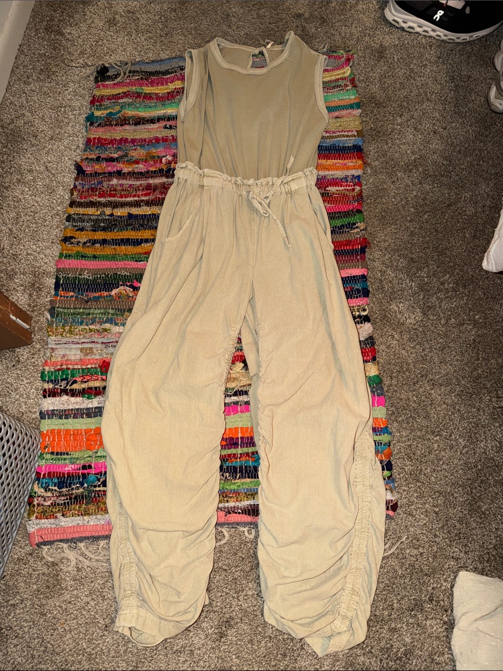 Free People Sleeveless Jumpsuit with Drawstring Waist